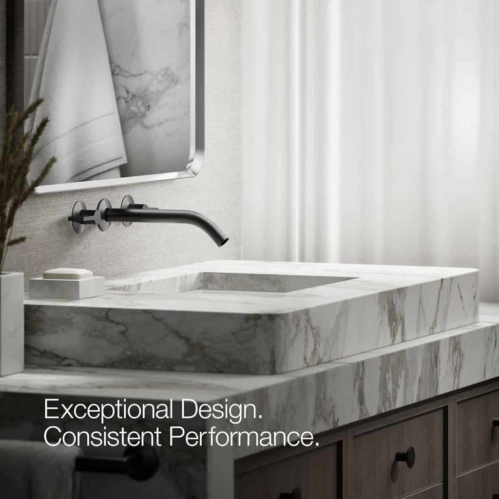 KOHLER Components Wall-mount Bathroom Sink Faucet Trim With Lever Handles
