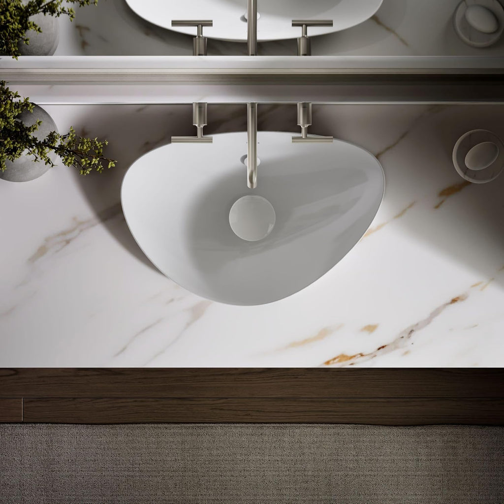 Kohler 20704-0 Veil™ 21' oval vessel bathroom sink, White