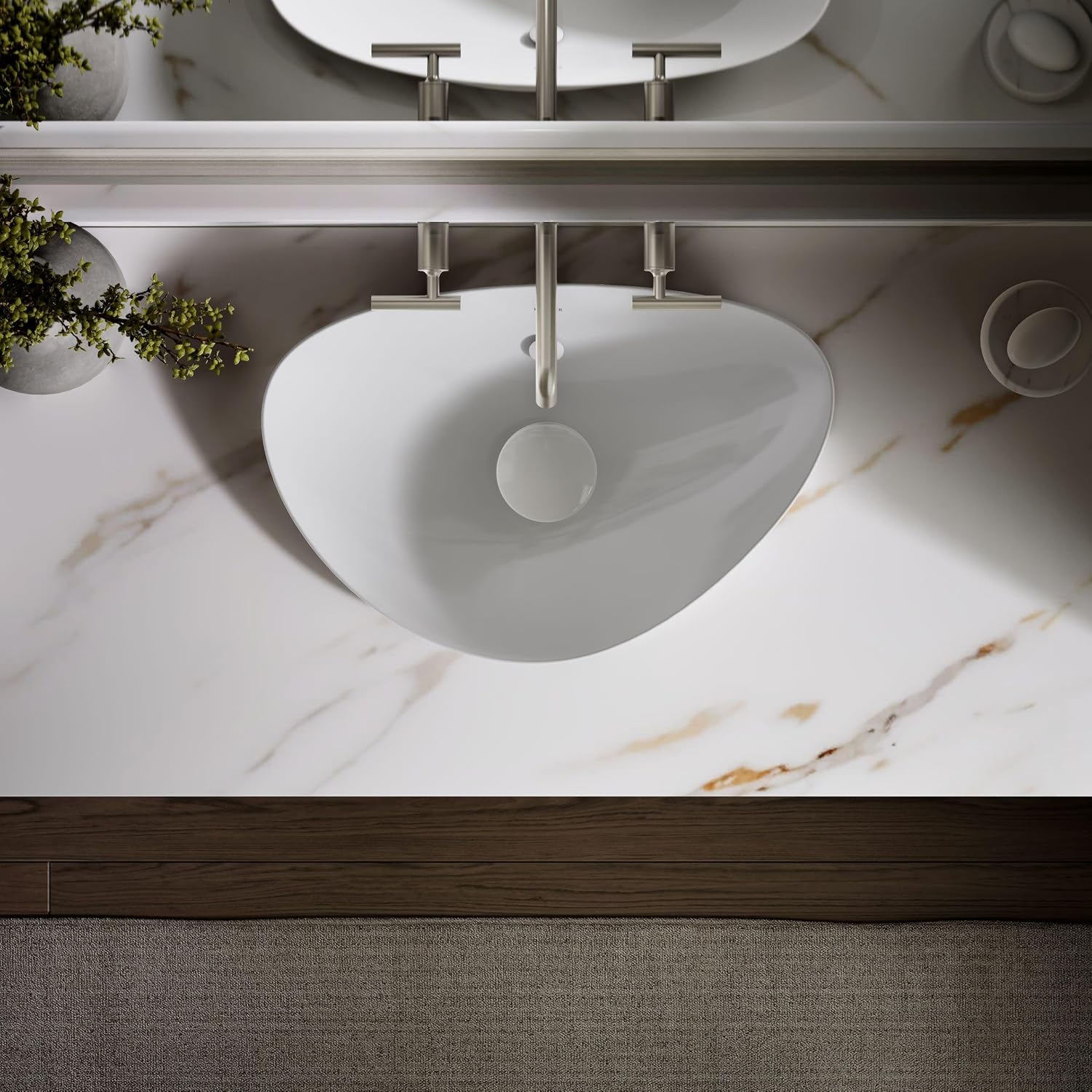 Kohler 20704-0 Veil™ 21' oval vessel bathroom sink, White