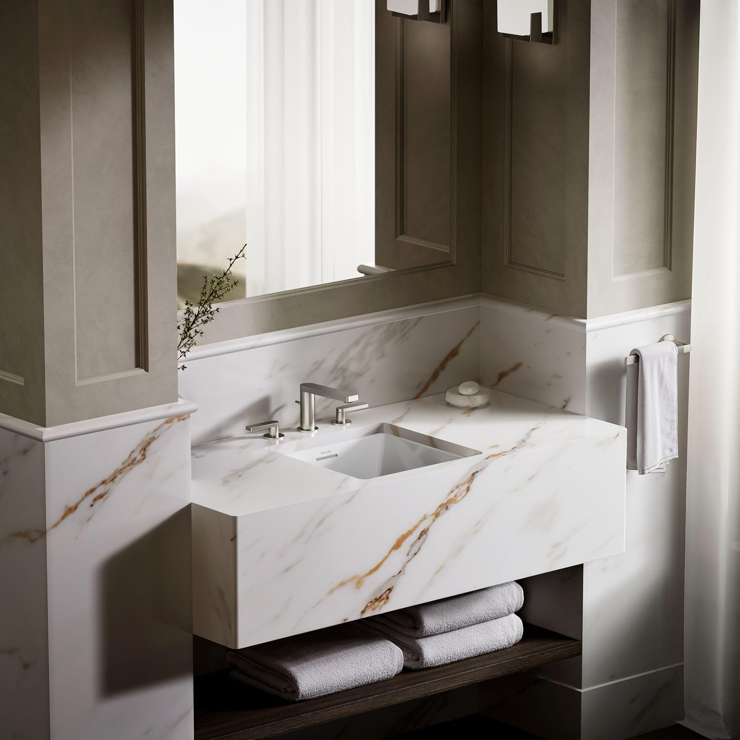 Kohler Brazn Square Undermount Bathroom Sink