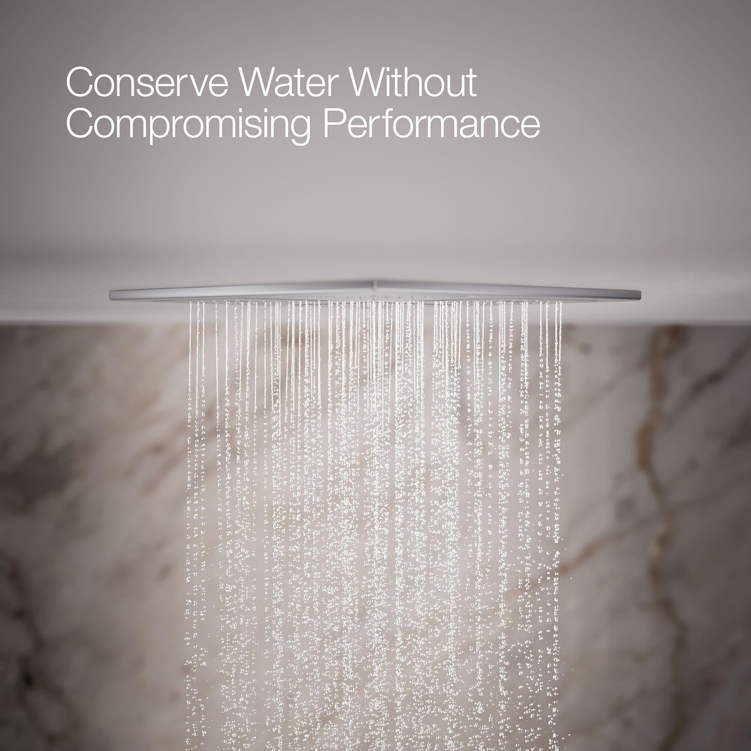 Kohler 98740-CP WaterTile® Rain Overhead shower panel with four 22-nozzle sprayheads, Polished Chrome