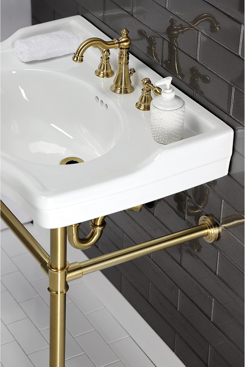 Fauceture FSC1973ACL American Classic Widespread Bathroom Faucet with Brass Pop-Up, Brushed Brass