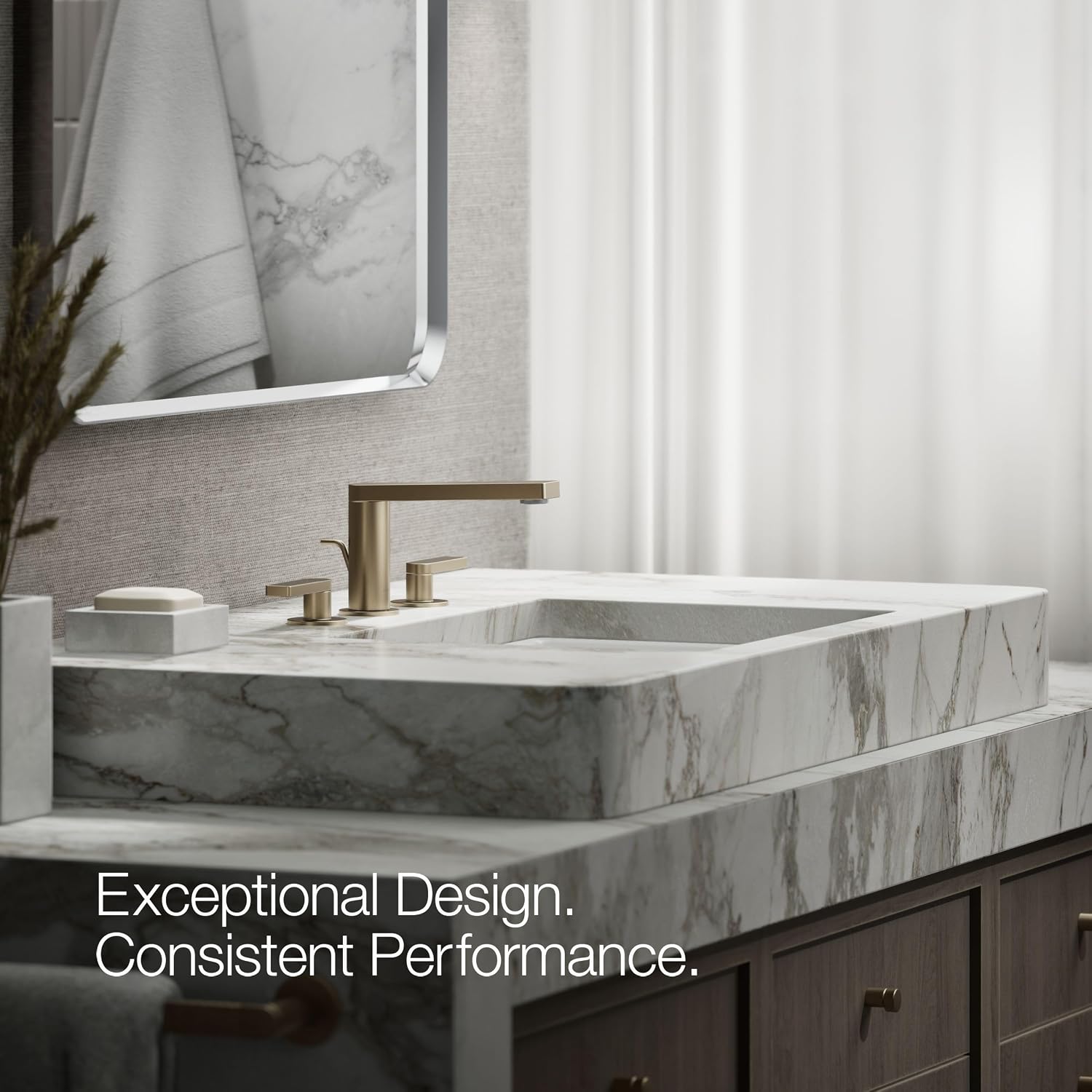 Kohler 73060-4-BV Composed® Widespread Bathroom Sink Faucet with Lever Handles, 1.2 gpm, Vibrant Brushed Bronze