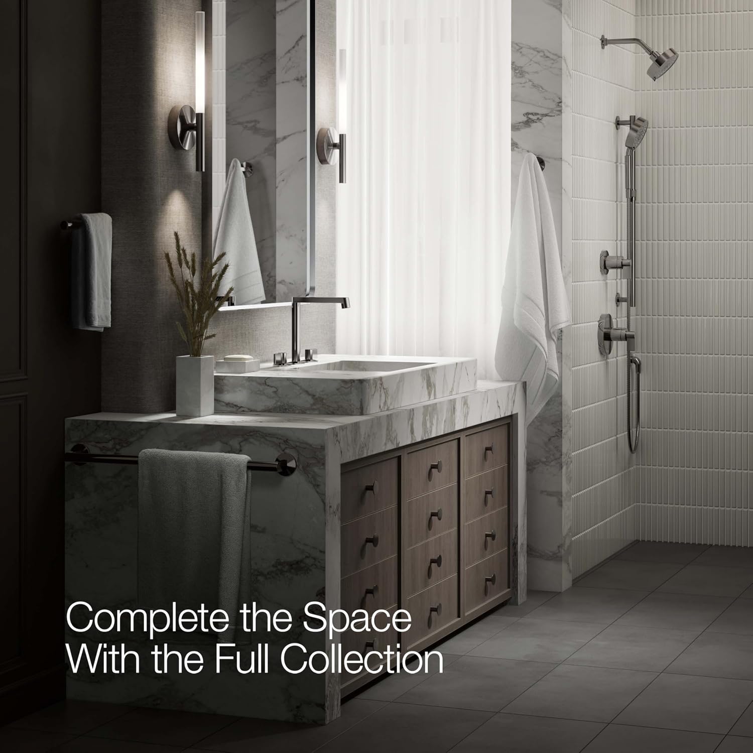 Kohler 77974-4-TT Components™ bathroom sink handles with Lever design