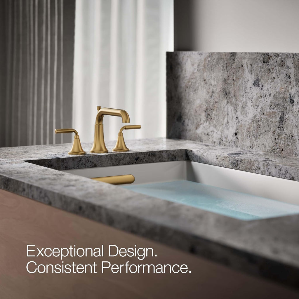 Kohler T26440-4-2MB Tone™ Deck-Mount Bath Faucet Trim with Diverter, Vibrant Brushed Moderne Brass