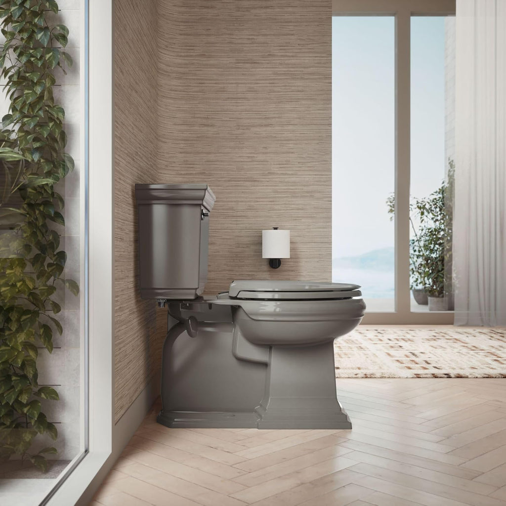 KOHLER CACHET® Nightlight Soft Close Toilet Seat Elongated, ReadyLatch®, Grip-Tight Hardware, Thunder Gray