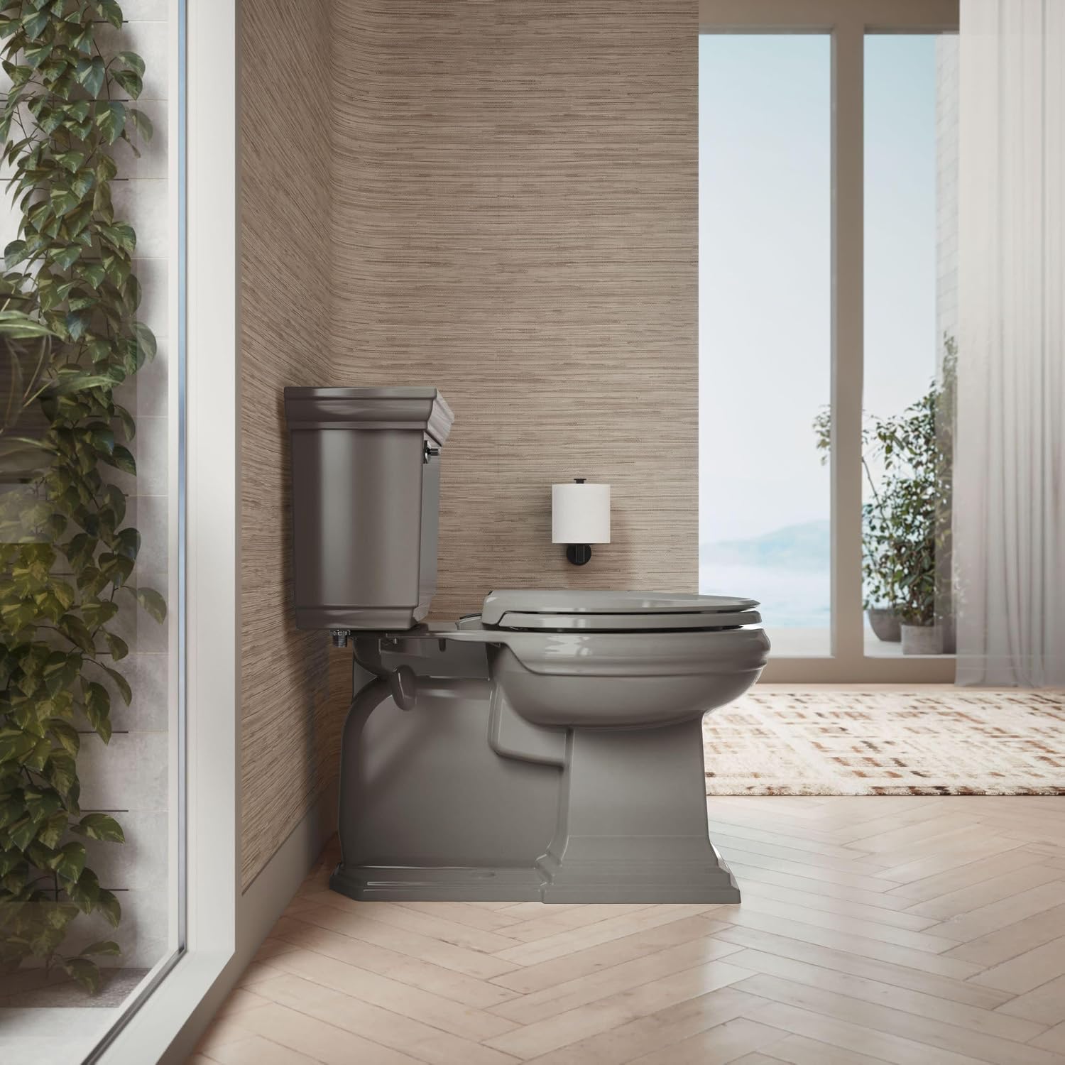 KOHLER CACHET® Nightlight Soft Close Toilet Seat Elongated, ReadyLatch®, Grip-Tight Hardware, Thunder Gray