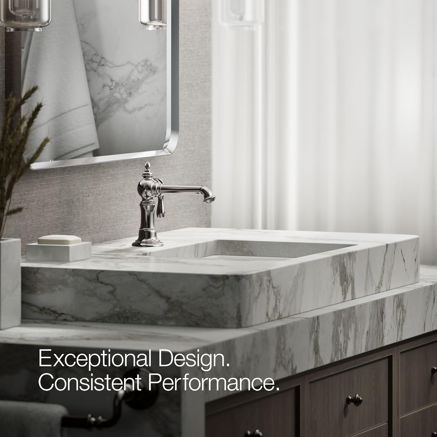 Kohler 72762-9M-TT Artifacts® Single-Handle Bathroom Sink Faucet, 1.2 gpm, Vibrant Titanium