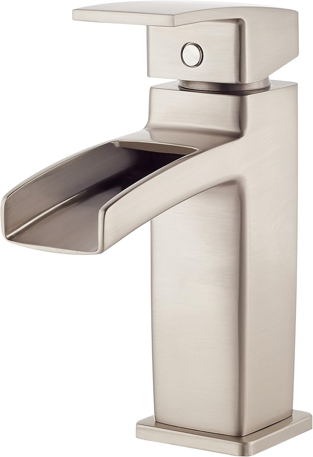 Pfister LG42DF0K Kenzo Single Control Waterfall 4 Inch Centerset Bathroom Faucet in Brushed Nickel, Water-Efficient Model
