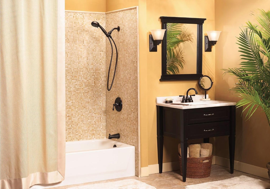Moen WS84913BRB Two-Handle High Arc Bathroom Faucet, Mediterranean Bronze