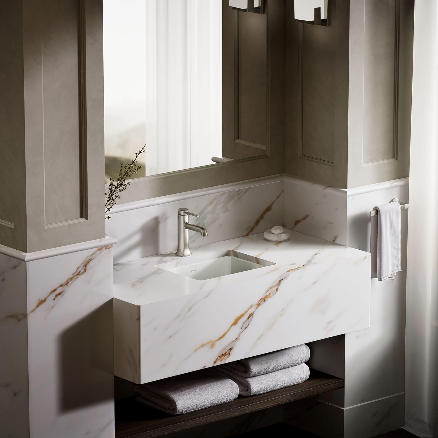 KOHLER Verticyl Rectangle under-mount bathroom sink