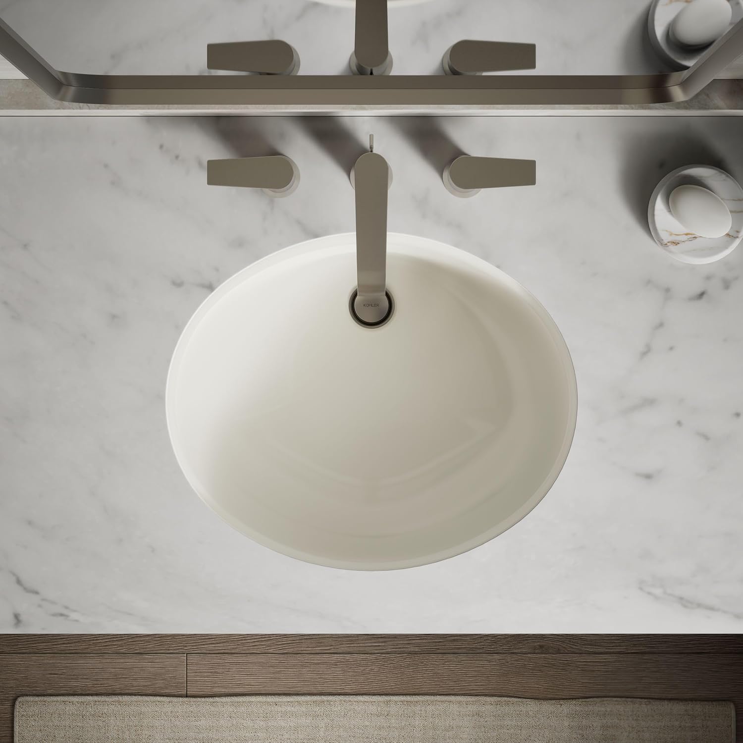Kohler K-2210-N-96 1-Bowl Undermount Bath Sink w/Sealed Overflow Biscuit