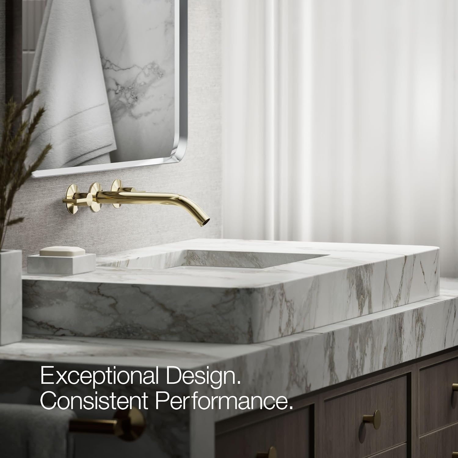 KOHLER Components Wall-Mount Bathroom Sink Faucet Lever Handle Trim