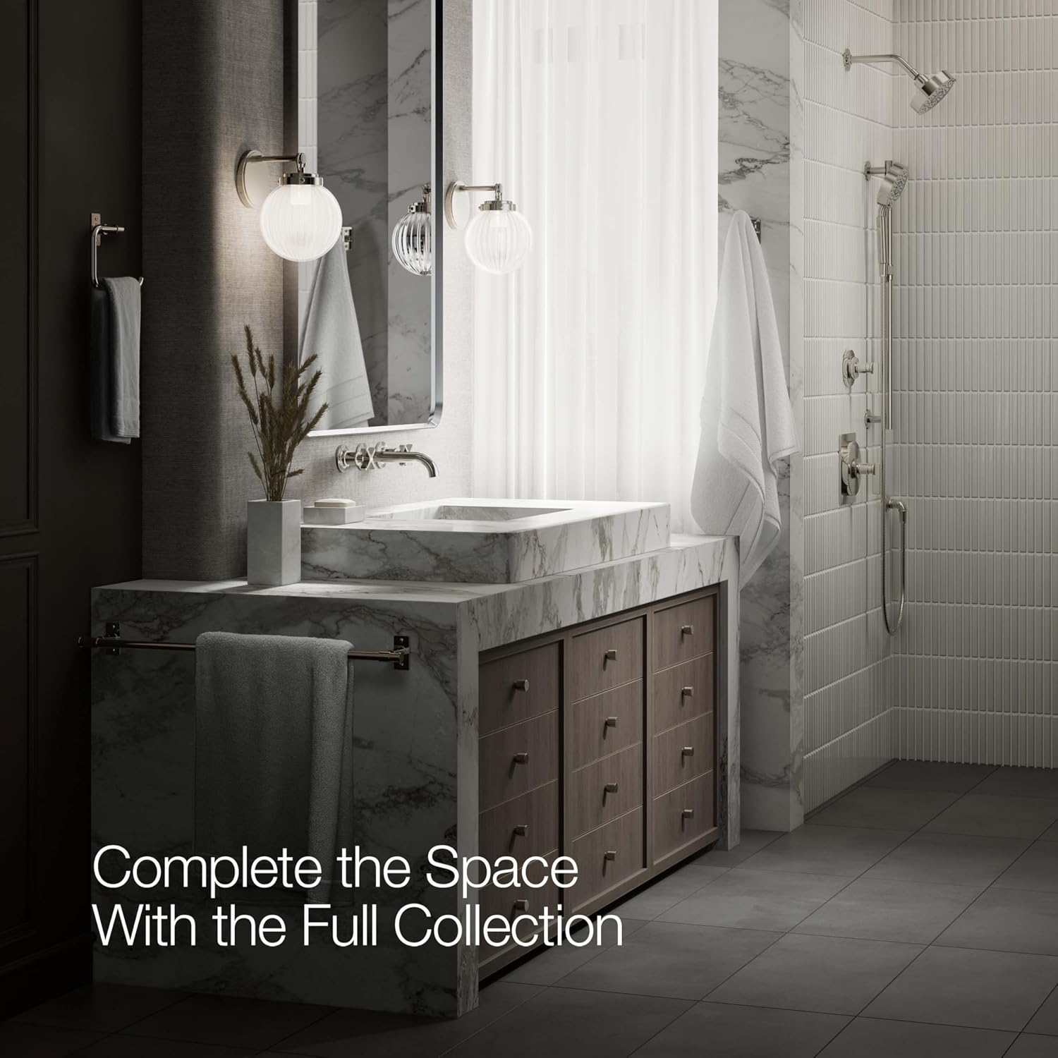 KOHLER Castia By Studio McGee Wall-Mount Bathroom Sink Faucet Trim 1.2 GPM
