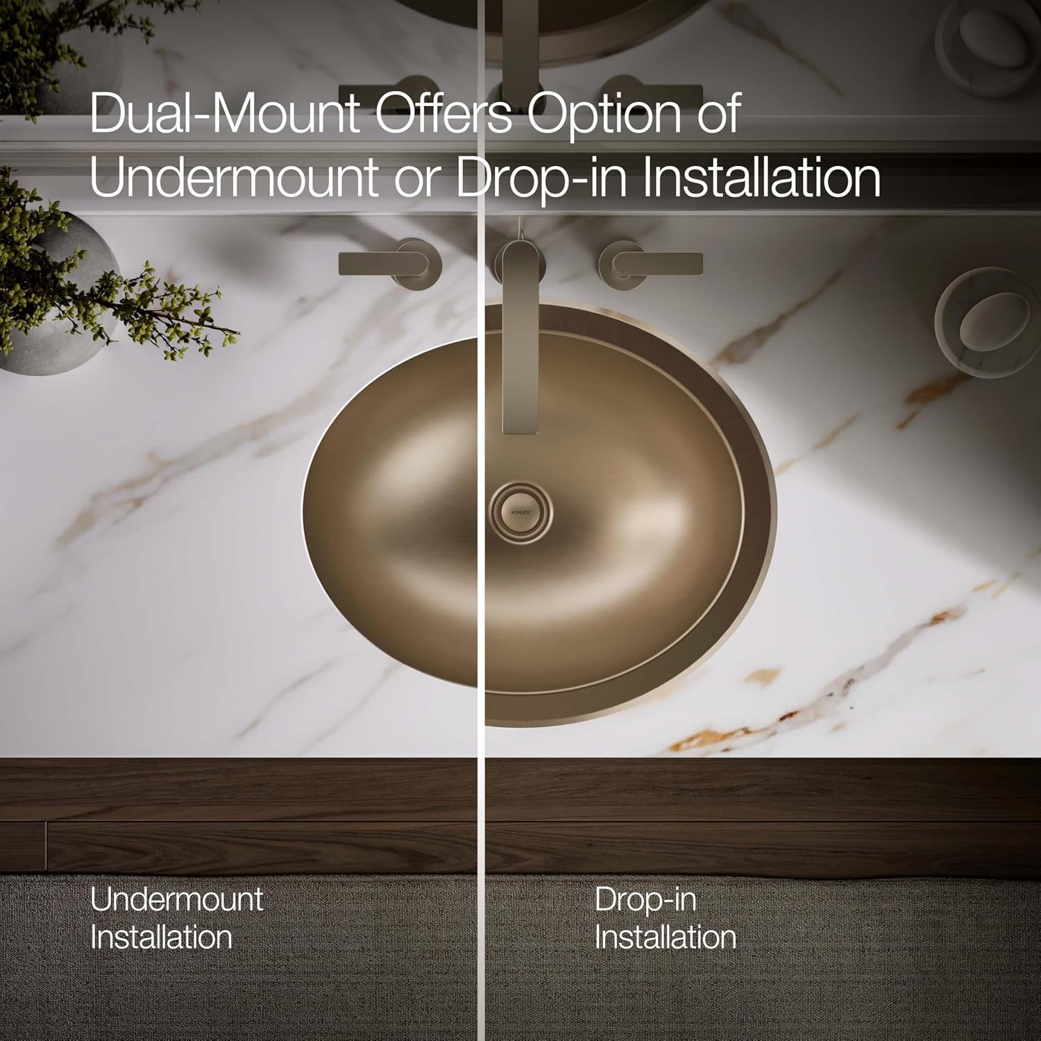 Bachata 20' Oval Drop-In/Undermount Bathroom Sink No Overflow