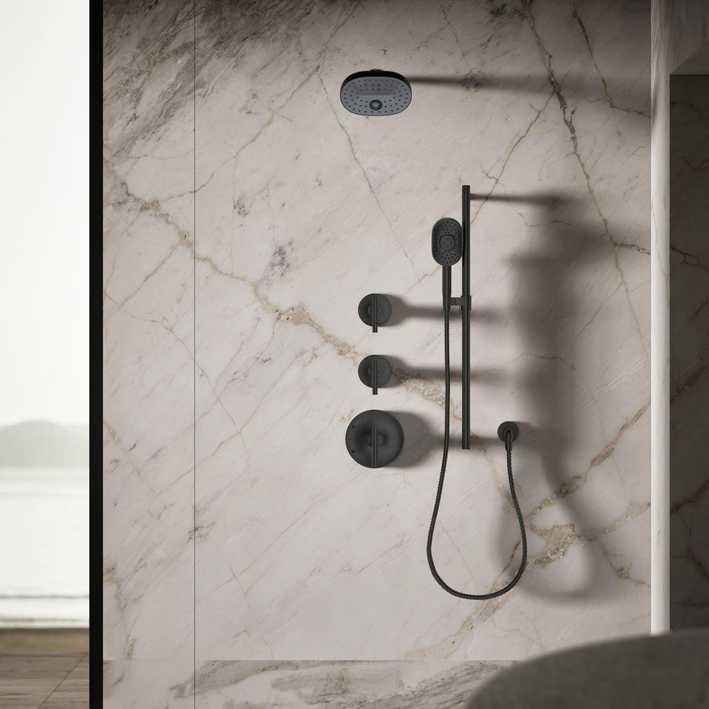 Kohler 26290-BL Statement® Three-function showerhead, 2.5 gpm, Matte Black
