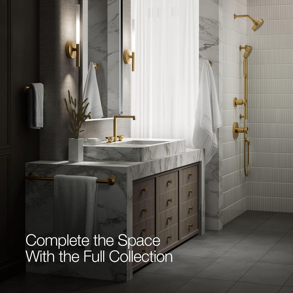 Kohler 77974-9-2MB Components Plumbing Fixtures, Vibrant Brushed Moderne Brass