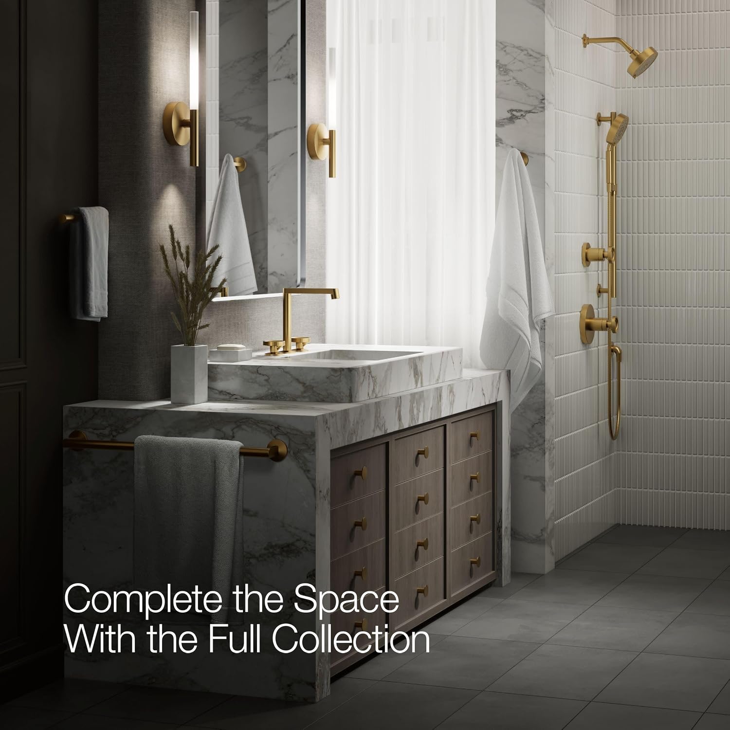 Kohler 77974-9-2MB Components Plumbing Fixtures, Vibrant Brushed Moderne Brass