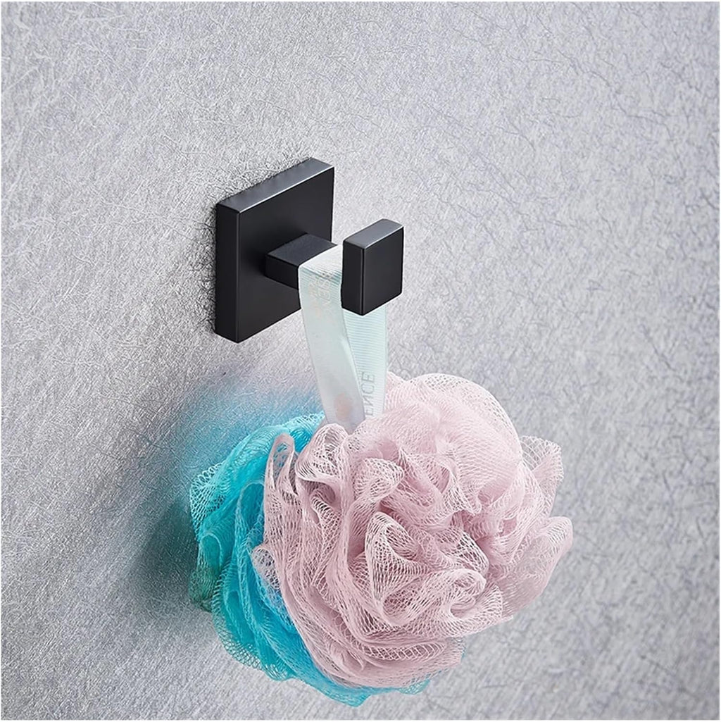 Bath Bathroom Towel Rack Toilet Paper Holder Bathroom Hook Bathroom Accessories Paper Holder Four Piece Stainless Steel(Brushed Nickel A)