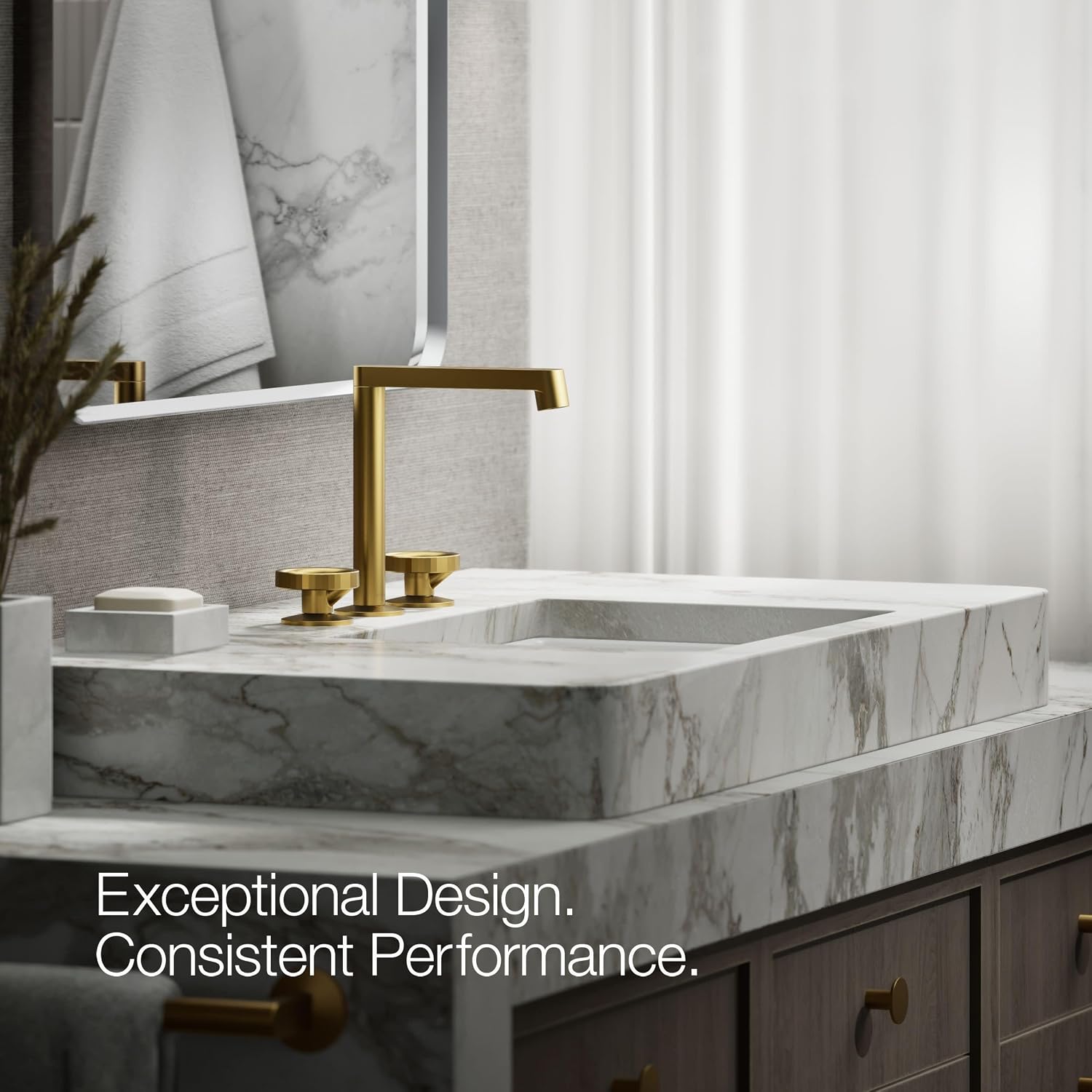 Kohler 77974-9-2MB Components Plumbing Fixtures, Vibrant Brushed Moderne Brass