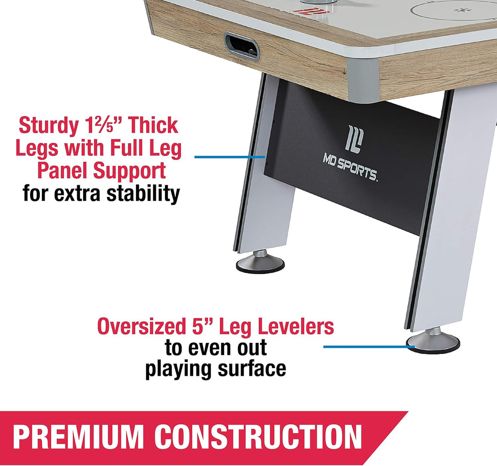 MD Sports Air Hockey Table with Arcade Electronic Scorer, Perfect for Family Game Rooms