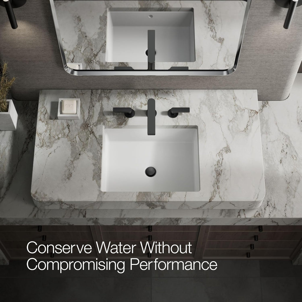 Kohler 73060-4-BL Composed® Widespread Bathroom Sink Faucet with Lever Handles, 1.2 gpm, Matte Black