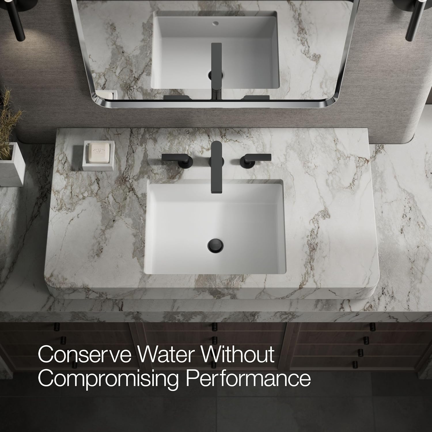 Kohler 73060-4-BL Composed® Widespread Bathroom Sink Faucet with Lever Handles, 1.2 gpm, Matte Black