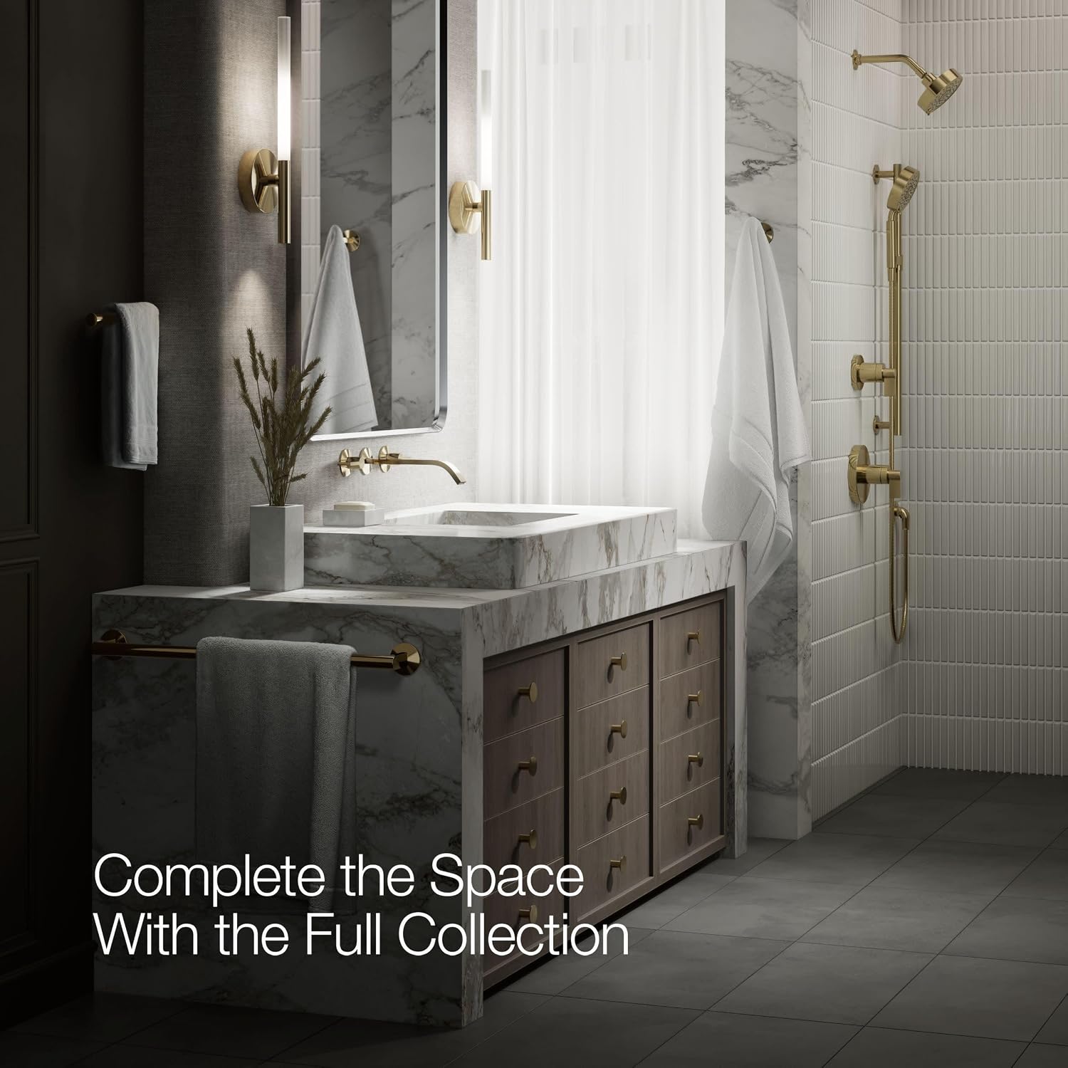 KOHLER K- T23888-AF COMPONENTS® WM LAV SPOUT TRIM - RIBBON, Vibrant French Gold