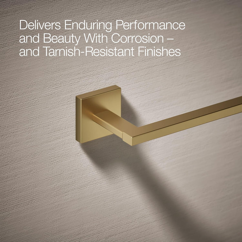 Kohler 23285-2MB Square 24' Towel bar, Vibrant Brushed Moderne Brass