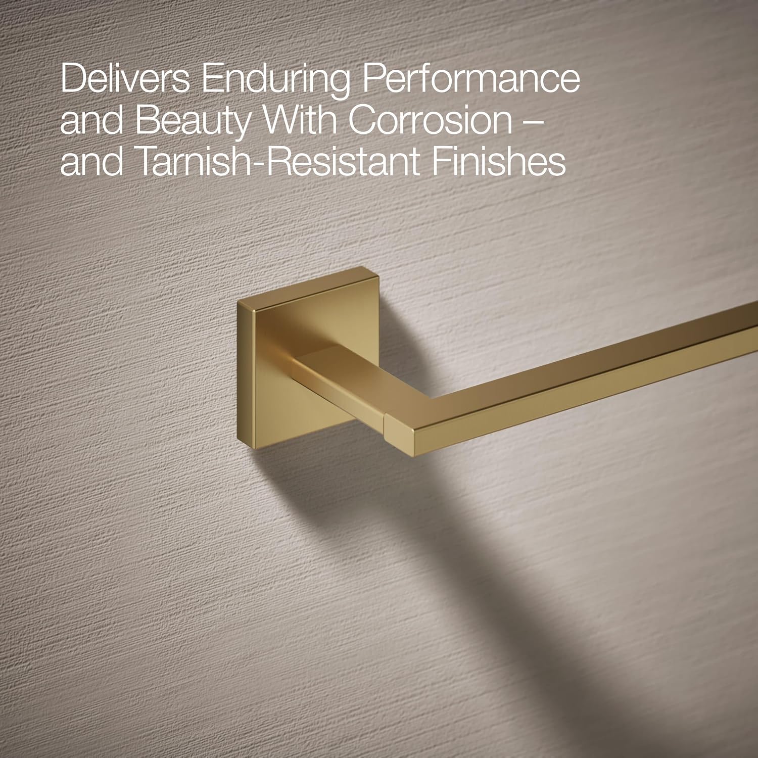 Kohler 23285-2MB Square 24' Towel bar, Vibrant Brushed Moderne Brass