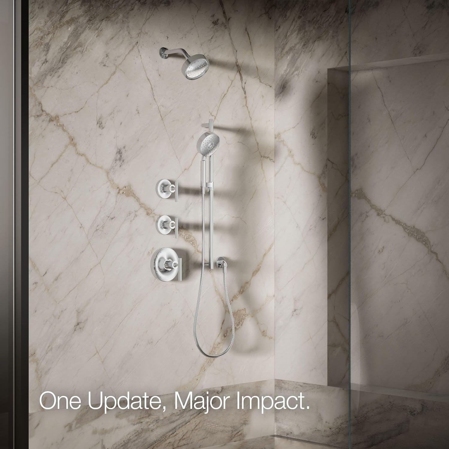 Kohler 965-AK-CP Purist® Single-function showerhead, 2.5 gpm, Polished Chrome