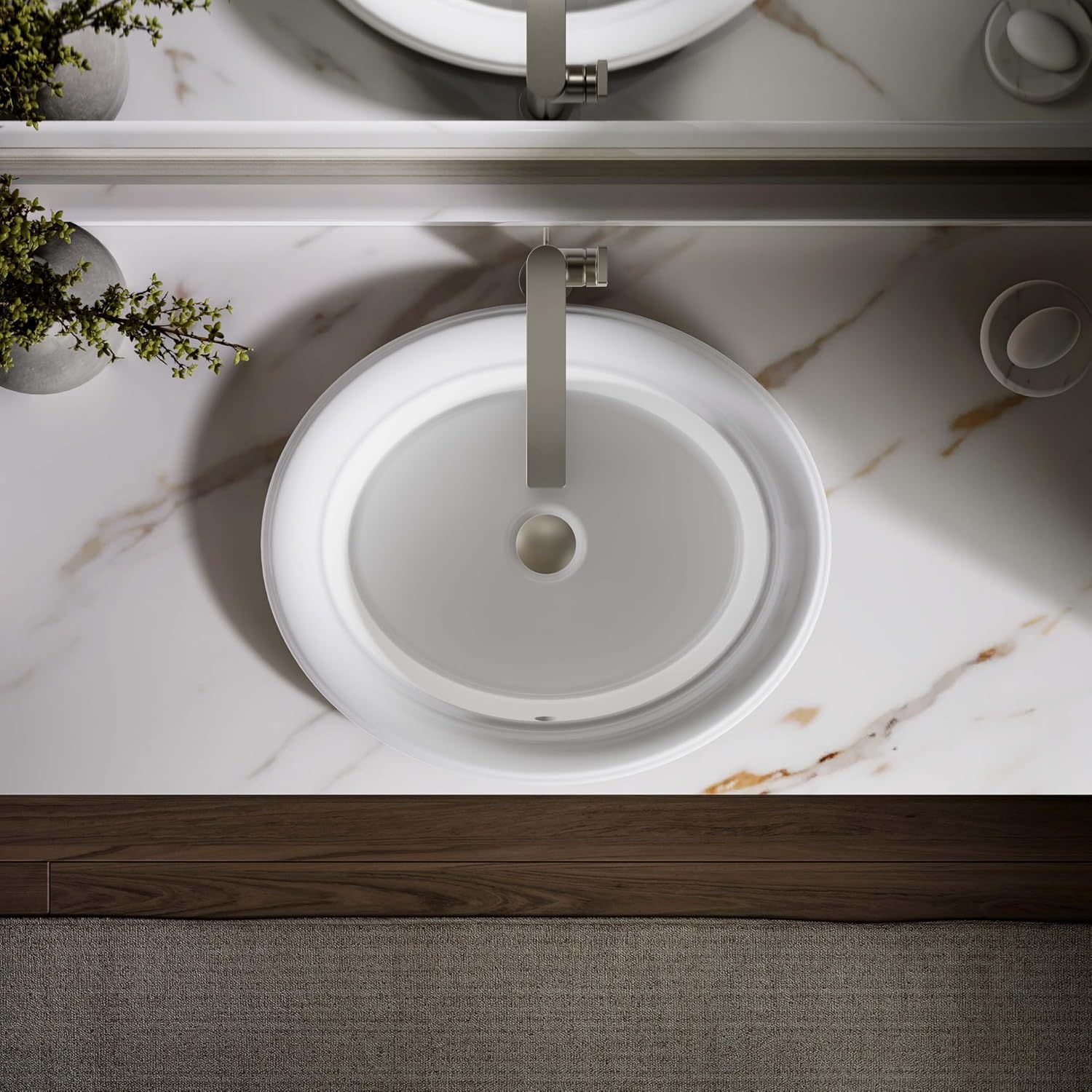 Kohler K-21780-0 Artifacts 21' Oval Drop-in Bathroom Sink, White
