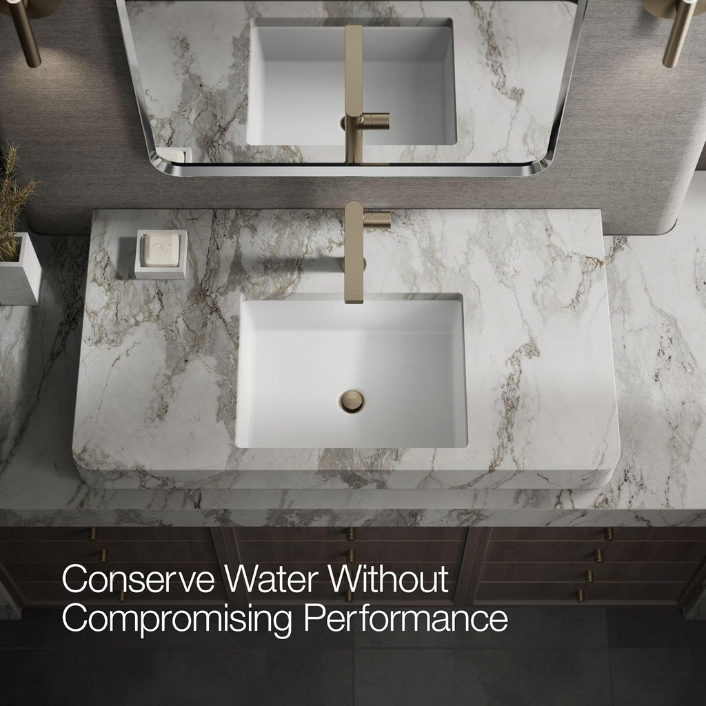 Kohler 73159-7-BV Composed® Tall Single-Handle Bathroom Sink Faucet with Cylindrical Handle, 1.2 gpm, Vibrant Brushed Bronze
