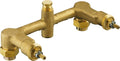 KOHLER K-302-K-NA Widespread 1/2-Inch Ceramic In-Wall Two-Handle Valve System, 8' Centers, Durable Brass