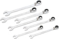 Greenlee 0354-01 Combination Ratcheting Wrench Set, Standard, 7-Piece