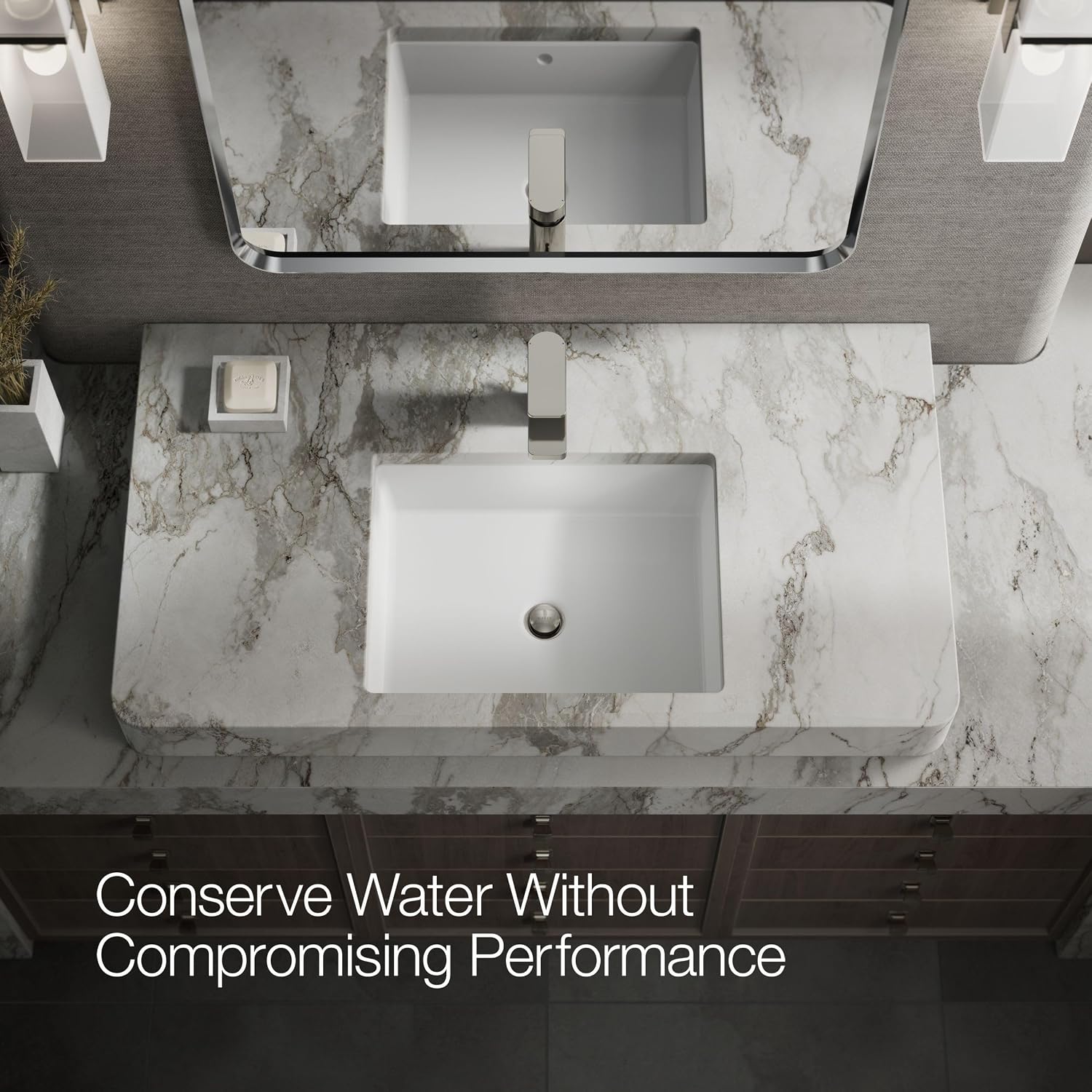 Kohler 23472-4-SN Parallel® Single-Handle Bathroom Sink Faucet, 1.2 gpm, Vibrant Polished Nickel
