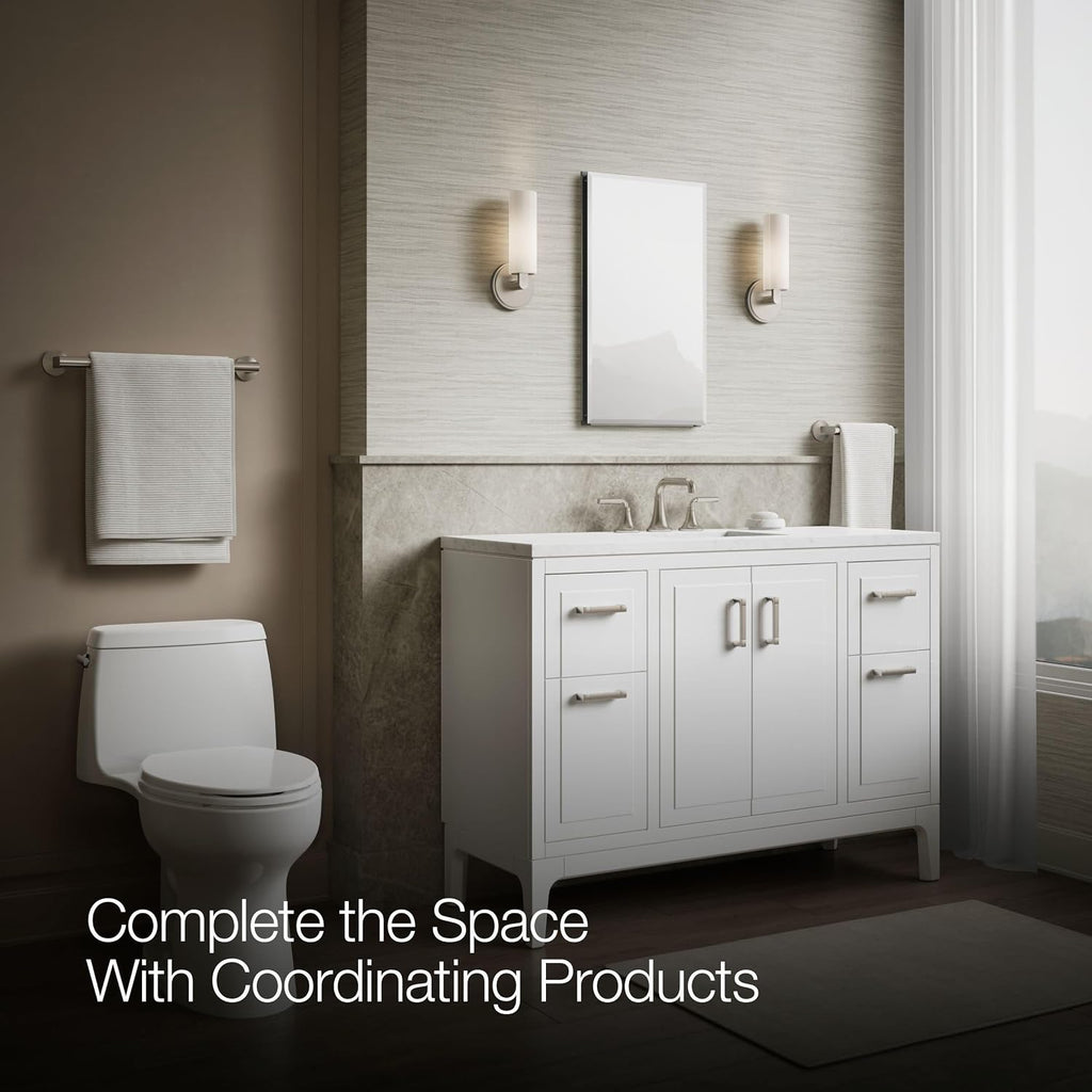 Kohler CB-CLC1526FS Frameless Bathroom Mirror Medicine Cabinet, Single Door, Rectangular Beveled Edge Frame, Bathroom Cabinet Mirror, Adjustable Shelves, 15 in. W x 26 in. H