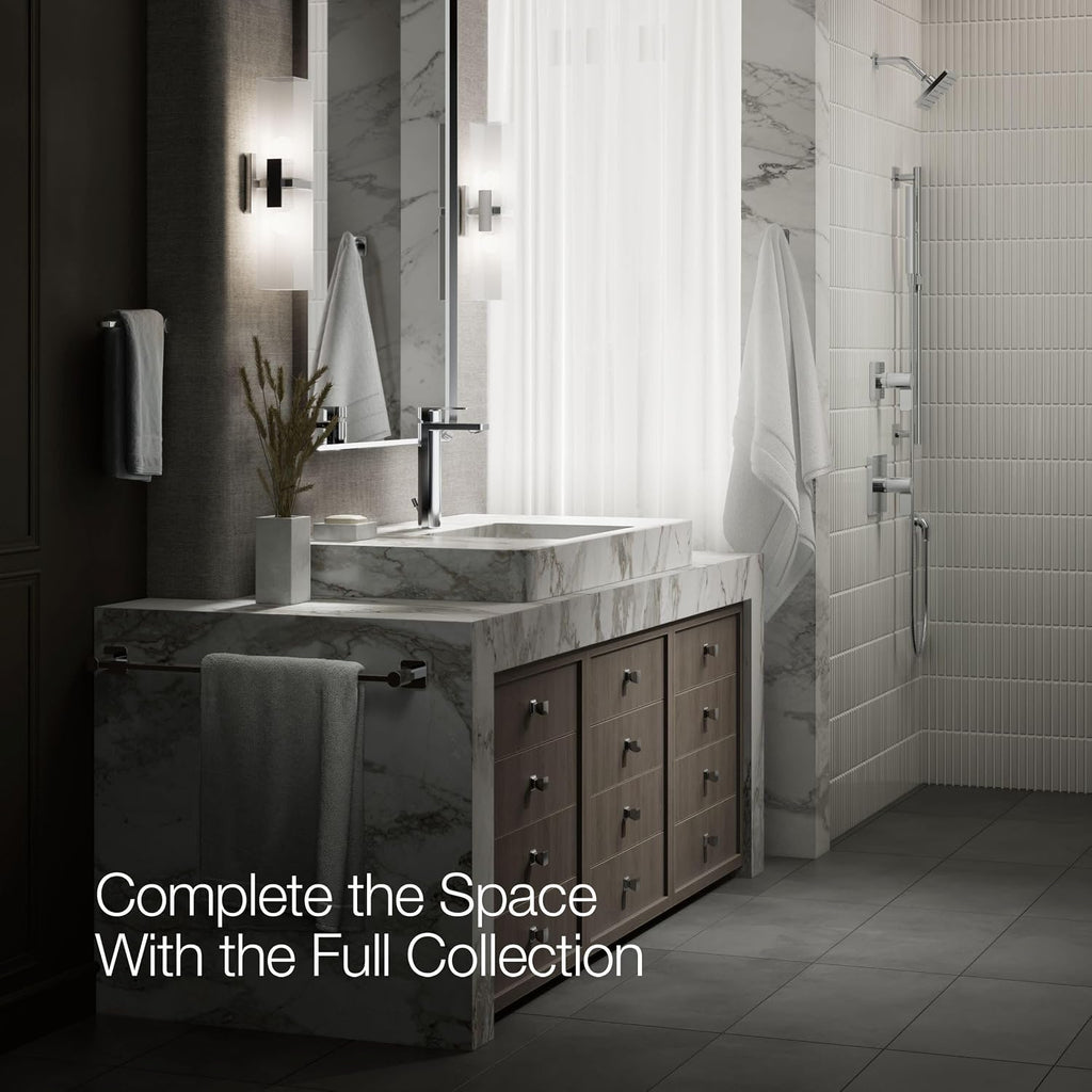 Kohler K-23475-4K-CP Parallel Tall Single Handle Bathroom Sink Faucet, 1.0 GPM, Polished Chrome