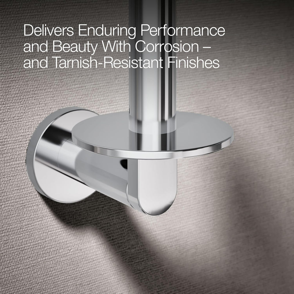 KOHLER K-73148-CP Composed Vertical Toilet Paper Holder Wall Mount, Metal Toilet Paper Holder, Polished Chrome