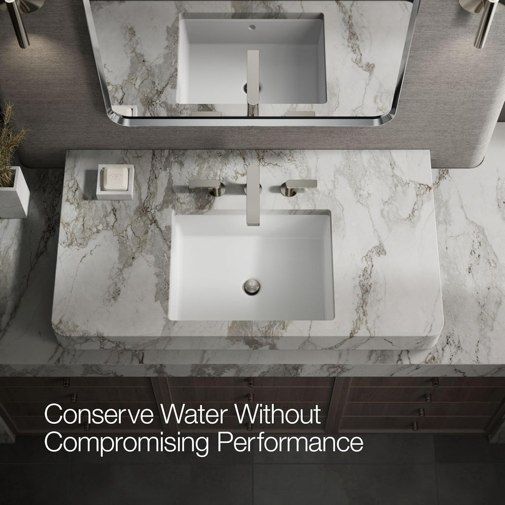 Kohler 73060-4-SN Composed® Widespread Bathroom Sink Faucet with Lever Handles, 1.2 gpm, Vibrant Polished Nickel