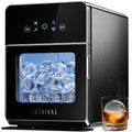 2' Clear Ice Ball Maker with ClearCore Technology, 150 pcs/Day, 4 pcs in 38 Mins, Sphere Ice Maker with Enhanced Insulation, Self-Cleaning, Automatic Water Supply for Whiskey & Bourbon