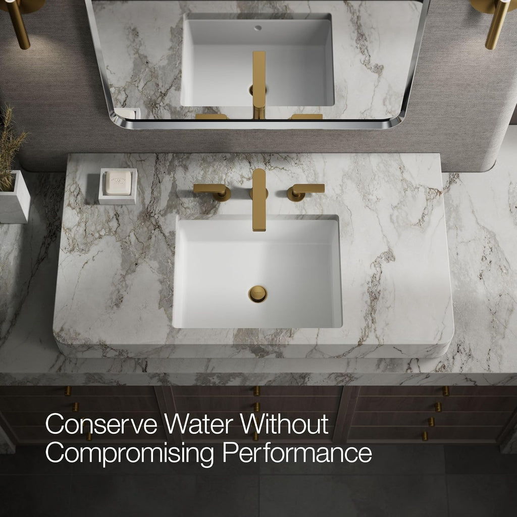 Kohler 73060-4-2MB Composed® Widespread Bathroom Sink Faucet with Lever Handles, 1.2 gpm, Vibrant Brushed Moderne Brass