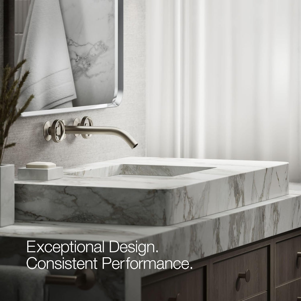 KOHLER Components Wall-mount Bathroom Sink Faucet Trim With Industrial Handles