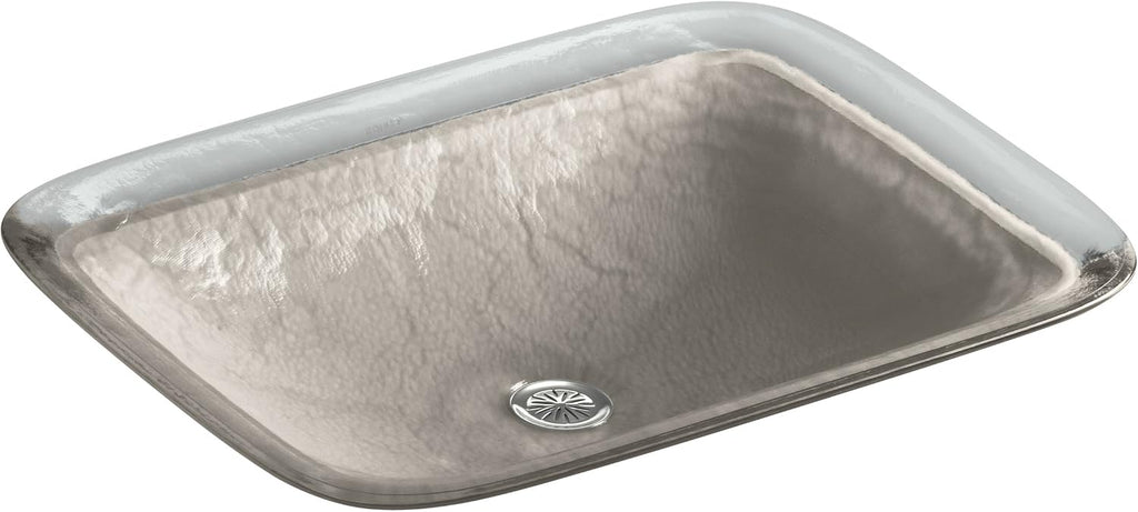 KOHLER K-2773-G3-B11 Inia, ARTIST EDITIONS Rectangle Glass Wading Pool Bathroom Sink, Opaque Doe