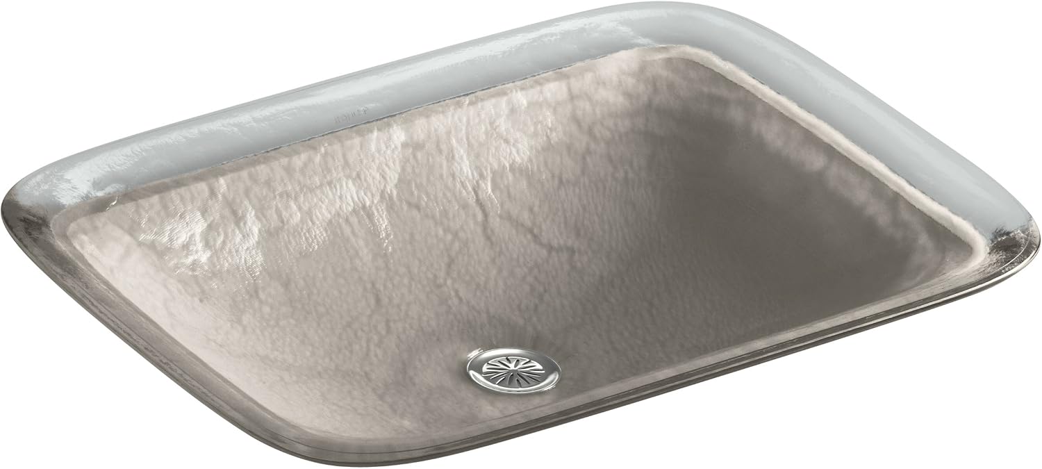 KOHLER K-2773-G3-B11 Inia, ARTIST EDITIONS Rectangle Glass Wading Pool Bathroom Sink, Opaque Doe