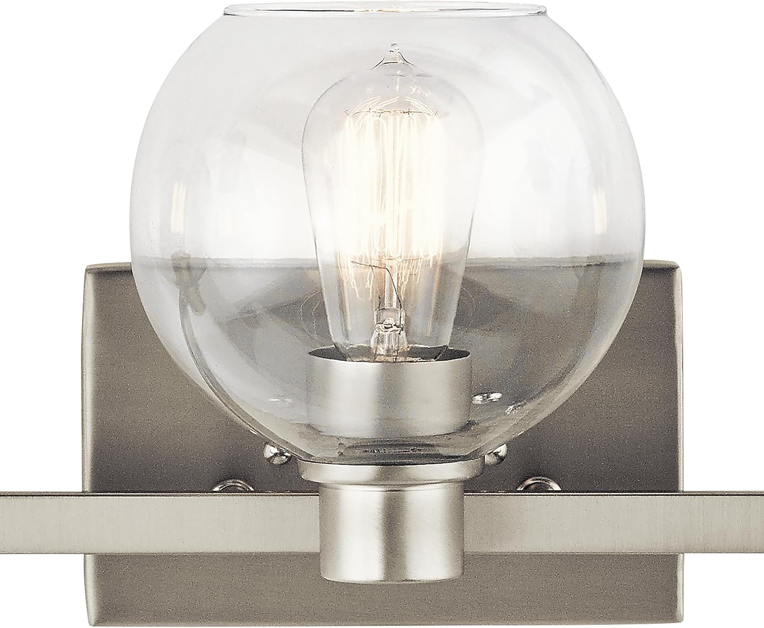 Kichler Harmony 24.5' Vanity Light in Brushed Nickel, 3-Light Traditional Bathroom Vanity with Clear Glass, (24.5' W x 8.25' H), 45894NI