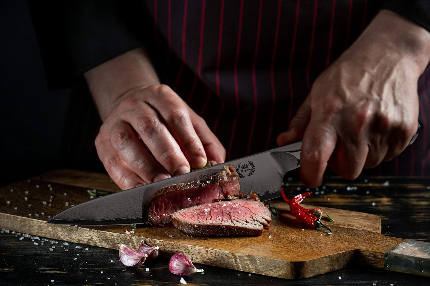 Regalia Chef Knife: Best Professional Quality Japanese Damascus Gyuto 8 Inch AUS10 Super Steel 67 Layer, Razor Sharp, Superb Edge Retention, Stain & Corrosion Resistant Chefs Knives