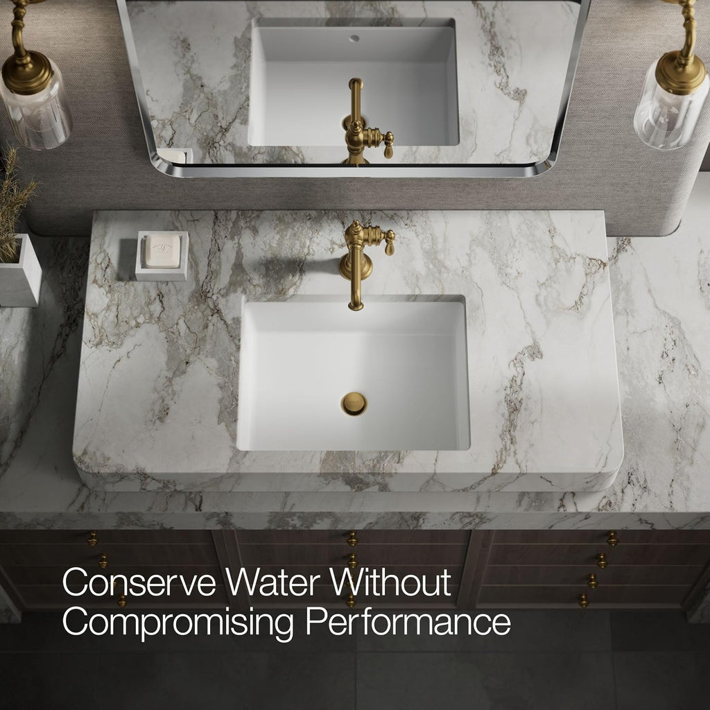 Kohler 72762-9M-2MB Artifacts® Single-Handle Bathroom Sink Faucet, 1.2 gpm, Vibrant Brushed Moderne Brass