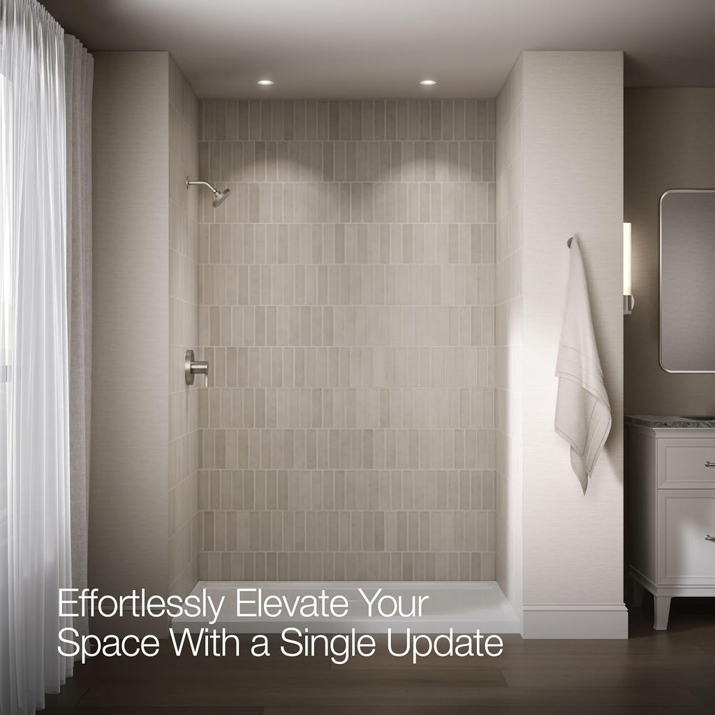 KOHLER TS35321-4Y-BN, Elate Rite-Temp Shower Trim with Single Function 2.5 GPM Showerhead, Vibrant Brushed Nickel, Relaxing Shower, Corrosion-Resistant
