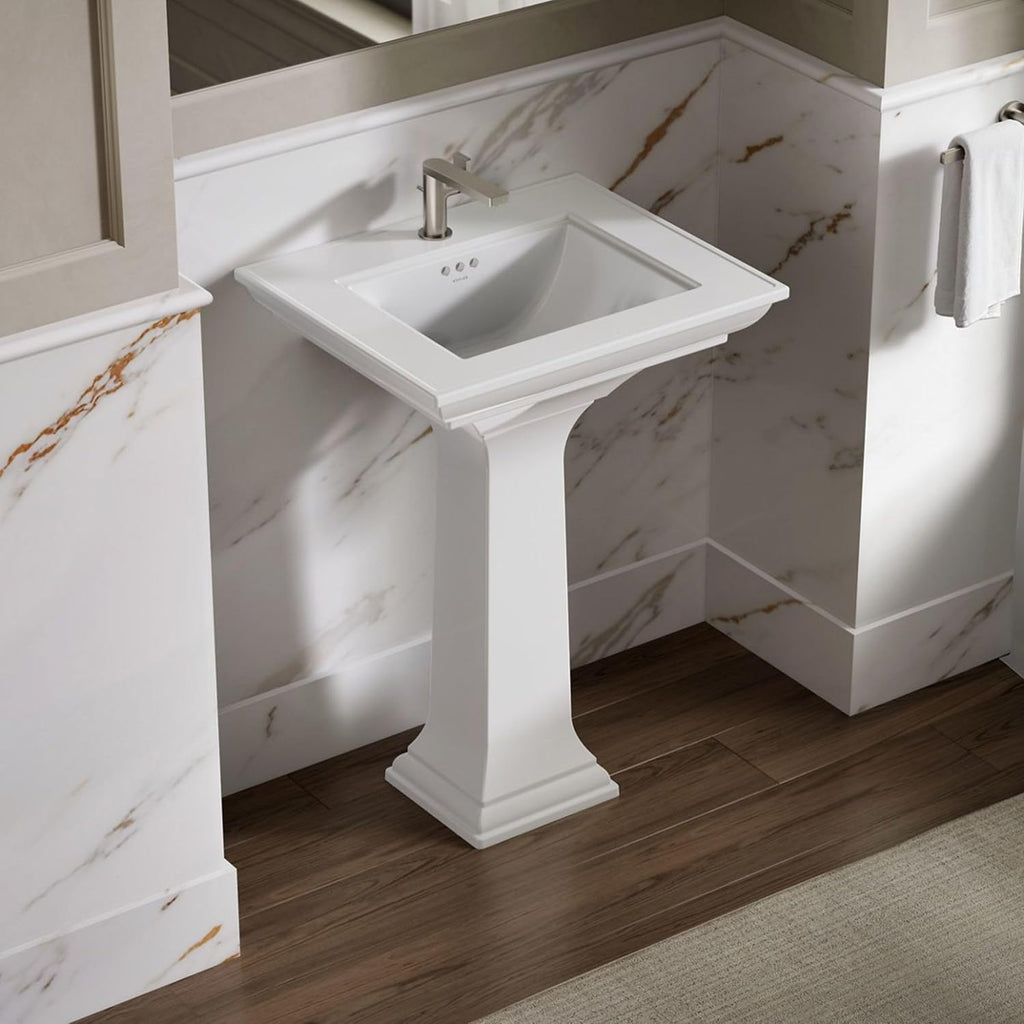 Kohler 2337-8-NY Memoirs® Stately 22-3/4' rectangular drop-in bathroom sink, Dune